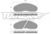 TX 15-18 Sada brzdových destiček, kotoučová brzda TOMEX Brakes