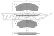 TX 15-34 Sada brzdových destiček, kotoučová brzda TOMEX Brakes