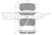 TX 15-35 Sada brzdových destiček, kotoučová brzda TOMEX Brakes