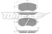 TX 15-36 Sada brzdových destiček, kotoučová brzda TOMEX Brakes