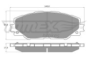 TX 15-41 Sada brzdových destiček, kotoučová brzda TOMEX Brakes