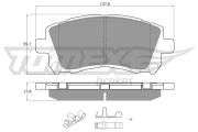 TX 15-45 Sada brzdových destiček, kotoučová brzda TOMEX Brakes