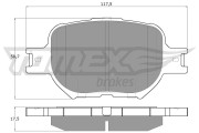 TX 15-62 Sada brzdových destiček, kotoučová brzda TOMEX Brakes