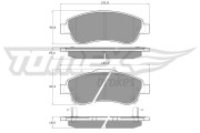 TX 15-70 Sada brzdových destiček, kotoučová brzda TOMEX Brakes