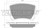 TX 15-83 Sada brzdových destiček, kotoučová brzda TOMEX Brakes