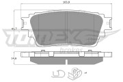 TX 15-98 Sada brzdových destiček, kotoučová brzda TOMEX Brakes