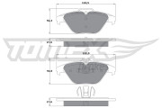 TX 16-01 Sada brzdových destiček, kotoučová brzda TOMEX Brakes