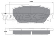 TX 16-10 Sada brzdových destiček, kotoučová brzda TOMEX Brakes