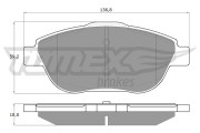 TX 16-25 Sada brzdových destiček, kotoučová brzda TOMEX Brakes