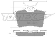 TX 16-26 Sada brzdových destiček, kotoučová brzda TOMEX Brakes