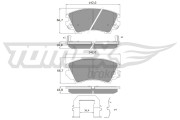 TX 16-34 Sada brzdových destiček, kotoučová brzda TOMEX Brakes