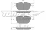 TX 16-57 Sada brzdových destiček, kotoučová brzda TOMEX Brakes