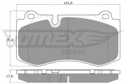 TX 16-87 Sada brzdových destiček, kotoučová brzda TOMEX Brakes