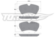 TX 16-96 Sada brzdových destiček, kotoučová brzda TOMEX Brakes