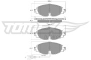 TX 16-97 Sada brzdových destiček, kotoučová brzda TOMEX Brakes