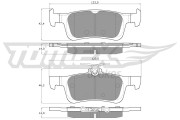 TX 17-021 Sada brzdových destiček, kotoučová brzda TOMEX Brakes