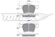 TX 17-05 Sada brzdových destiček, kotoučová brzda TOMEX Brakes