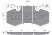 TX 17-07 Sada brzdových destiček, kotoučová brzda TOMEX Brakes