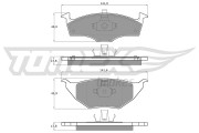 TX 17-10 Sada brzdových destiček, kotoučová brzda TOMEX Brakes