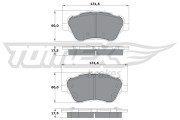 TX 17-16 Sada brzdových destiček, kotoučová brzda TOMEX Brakes