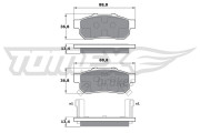 TX 17-22 Sada brzdových destiček, kotoučová brzda TOMEX Brakes