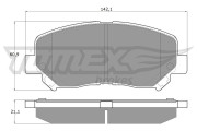 TX 17-251 Sada brzdových destiček, kotoučová brzda TOMEX Brakes