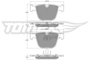 TX 17-38 Sada brzdových destiček, kotoučová brzda TOMEX Brakes