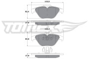 TX 17-39 Sada brzdových destiček, kotoučová brzda TOMEX Brakes