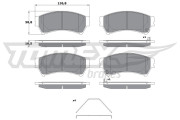 TX 17-40 Sada brzdových destiček, kotoučová brzda TOMEX Brakes