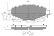 TX 17-41 Sada brzdových destiček, kotoučová brzda TOMEX Brakes