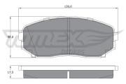 TX 17-42 Sada brzdových destiček, kotoučová brzda TOMEX Brakes