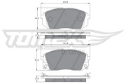 TX 17-47 Sada brzdových destiček, kotoučová brzda TOMEX Brakes