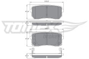 TX 17-50 Brzdové destičky TOMEX Brakes