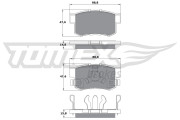 TX 17-53 Sada brzdových destiček, kotoučová brzda TOMEX Brakes