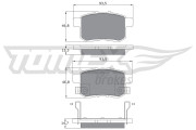 TX 17-54 Sada brzdových destiček, kotoučová brzda TOMEX Brakes