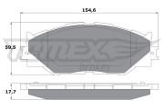 TX 17-62 Sada brzdových destiček, kotoučová brzda TOMEX Brakes