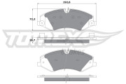 TX 17-73 Sada brzdových destiček, kotoučová brzda TOMEX Brakes