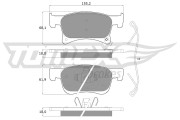 TX 17-93 Sada brzdových destiček, kotoučová brzda TOMEX Brakes