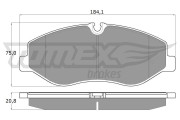 TX 18-12 Sada brzdových destiček, kotoučová brzda TOMEX Brakes