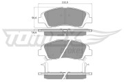 TX 18-29 Sada brzdových destiček, kotoučová brzda TOMEX Brakes