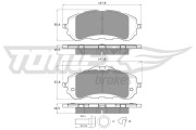 TX 18-38 Sada brzdových destiček, kotoučová brzda TOMEX Brakes