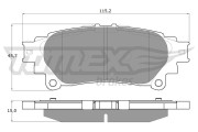 TX 18-40 Sada brzdových destiček, kotoučová brzda TOMEX Brakes