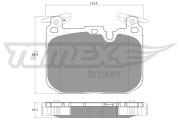 TX 18-48 Sada brzdových destiček, kotoučová brzda TOMEX Brakes