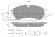 TX 18-58 Sada brzdových destiček, kotoučová brzda TOMEX Brakes