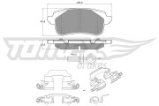 TX 18-66 Sada brzdových destiček, kotoučová brzda TOMEX Brakes