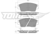 TX 18-67 Sada brzdových destiček, kotoučová brzda TOMEX Brakes