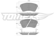 TX 18-68 Sada brzdových destiček, kotoučová brzda TOMEX Brakes