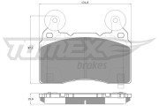 TX 18-89 Sada brzdových destiček, kotoučová brzda TOMEX Brakes