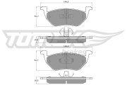 TX 18-95 Sada brzdových destiček, kotoučová brzda TOMEX Brakes