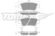 TX 19-07 Sada brzdových destiček, kotoučová brzda TOMEX Brakes